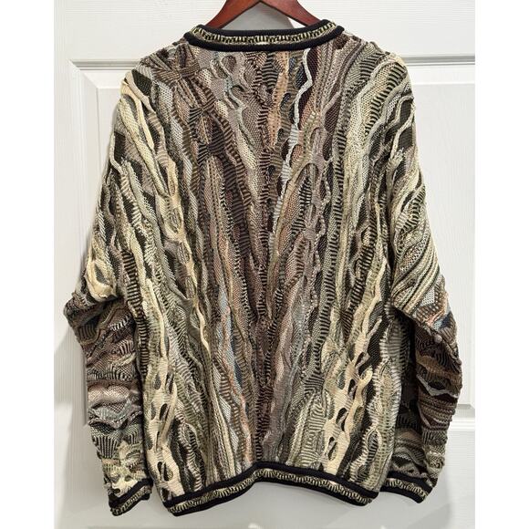 Tundra Canada Sweater Mens Sz Large 3D Knit Textured Pullover 90s Biggie Cosby - Picture 5 of 5
